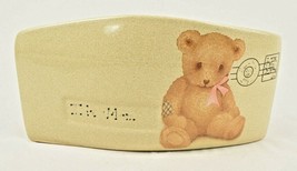 Ceramic Letter Holder Teddy Bear Design Table or Wall Mounted Vintage - £20.57 GBP