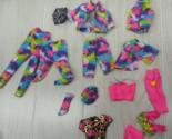 Barbie clothes lot Tropical Splash Bikini pink swim suits Sharin&#39; Sister... - $24.74