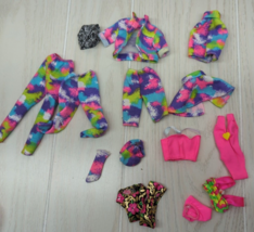 Barbie clothes lot Tropical Splash Bikini pink swim suits Sharin&#39; Sisters outfit - £19.75 GBP