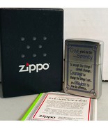 Zippo Serenity Prayer Satin Chrome Lighter 24355 - Manufactured 2009 - £15.51 GBP