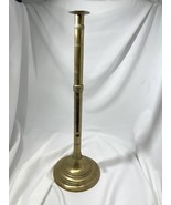 English George III Brass Candlestick  &quot;Push Up&quot; 19c Pulpit Hogscrapper A... - £312.48 GBP