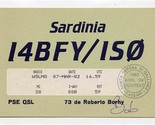 QSL Cars I4BFY/ IS0 Sardinia 1982 - $13.86