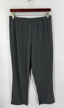 Susan Graver Womens Pants Plus Size 3X Gray Stretch Knit Pull On Solid - $33.66