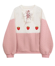 Strawberry Embroidered Sweatshirt Pullover - £40.08 GBP