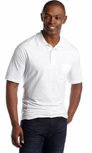 SADDLEBRED XL Pocket Polo Shirt  COTTON RICH JERSEY KNITL WHITE Msrp $30 - $17.81