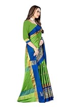 Womens Saree Cotton Silk Festival Wedding Party Printed Indian Sari Boll... - $13.85