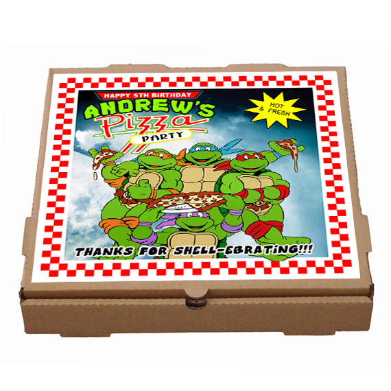 Primary image for  Printed TMNT Teenage Mutant Ninja Turtles Pizza Box Labels