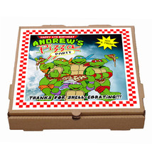  Printed TMNT Teenage Mutant Ninja Turtles Pizza Box Labels - £3.58 GBP