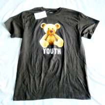 Fashion Nova Men&#39;s Teddy Bear Youth Graphic Brown Shirt Size Medium NEW - $10.88