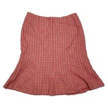Ann Taylor Women&#39;s Skirt 12 Pink Orange Tweed Flounce - £11.76 GBP