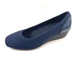 Anne Klein Sport Malani Navy Low Wedge Slip On Pumps - £36.03 GBP