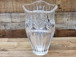Vintage Bohemian Crystal 10&quot; Vase, Noblis Pattern - High Quality Cut, 7l... - $44.82