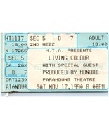 Living Colour Ticket Stub November 17 1990 Seattle Washington Paramount ... - £27.29 GBP