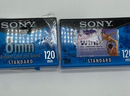 Lot Of 2 Sony 8mm Brilliant Color and Sound Standard 120 Minutes Video C... - $10.44