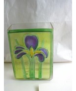 Vintage 1985 Romanian Made FTD Rectangular Iris Vase 5&quot; X 7&quot; - $158.25 MXN