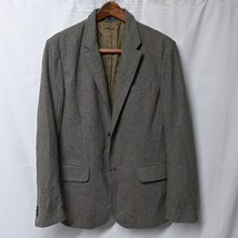 Gap Large Brown Herringbone Blazer Suit Jacket Sport Coat - £37.15 GBP