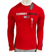 Nwt Tommy Hilfiger Msrp $57.99 Men&#39;s Red Crew Neck Long Sleeve T-SHIRT S L Xl - $31.44