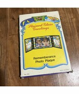 Vintage Stained Glass Color Rememberance Photo Plaqe New wbox Wall Mantl... - $266.10 MXN