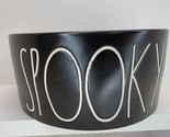 Rae Dunn 6” “SPOOKY” Dog Bowl BLACK Luster Halloween 2021 Online Release - $39.59