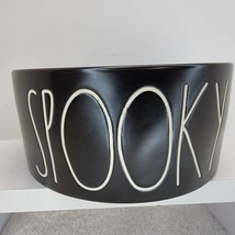 Rae Dunn 6” “SPOOKY” Dog Bowl BLACK Luster Halloween 2021 Online Release - £31.64 GBP