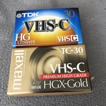Maxell HGX-Gold TC-30 TDK Blank VHS-C Camcorder Cassette Tape - $18.22 CAD