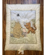 Vintage Winnie the Pooh Crib Comforter Baby Blanket Piglet Tigger Butter... - $65.24 CAD