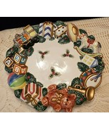 FITZ AND FLOYD CHRISTMAS TOYLAND CANAPE PLATE IN ORIGINAL BOX - £18.34 GBP