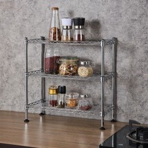 Cabinet Organizer 3-Tier Counter Top Adjustable Shelving Unit Kitchen Under Sink - £26.72 GBP