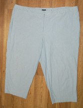 Womens Venezia Brand Blue &amp; White Striped Capris Pants size 24 / 44x21 - £12.64 GBP