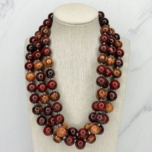 Claudia Agudelo Chunky Extra Long Wood Beaded Statement Necklace - £77.86 GBP