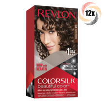 12x Packs Revlon Dark Brown Permanent Colorsilk Beautiful Color Hair Dye... - $56.58