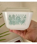 Vintage PYREX Turquoise Amish Butterprint 501B 1-1/2 C. Refrigerator Dis... - $40.73 CAD