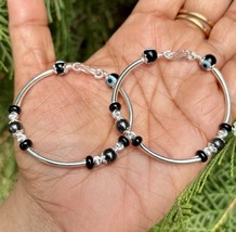 2 Pc 999 Plata Mal de Ojo Brazalete Nazariya Niños Bebés 9.3 gm Abrible - $44.37