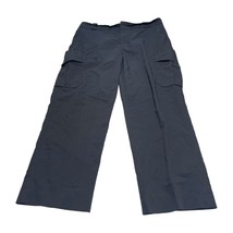 Flying Cross Cargo Pants Womens 14 Blue Polyester Pockets High-Rise Stra... - $28.05