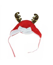 Northlight and Reindeer Antlers Unisex Christmas Trapper Hat Accessory Color Red - £15.50 GBP