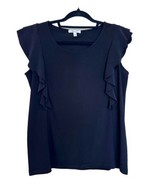 89th &amp; Madison Black Short Sleeve Top NWT Small - $27.22 CAD
