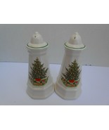 PFALTZGRAFF Christmas Heritage Tree Salt Pepper Shakers lighthouse - $13.93