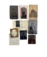 Antique Victorian Photograph Photo Group Lot 6 Daguerreotype Tintypes Go... - $61.92 CAD