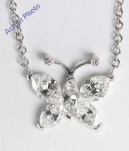 18k White Gold Marquise Diamond Butterfly Pendant (1.17 Ct G SI Clarity) - £2,716.62 GBP