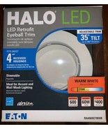 Eaton Halo LED Recessed Light Retrofit Eyeball Trim Dimmable 2700k 35° T... - £19.49 GBP