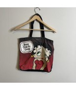 Betty Boop Faded Black Red Shoulder Handbag Canvas With Coin Purse 16”X14” - £12.43 GBP