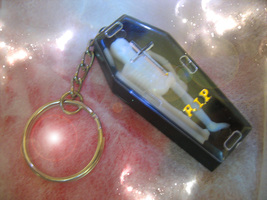 Free With $70 Haunted Put To Rest What You Wish Coffin Key Chain Magick - £0.00 GBP