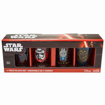 Star Wars The Force Awakens Photo Images 10 ounce Pint Glass Set of 4, NEW BOXED - £12.32 GBP