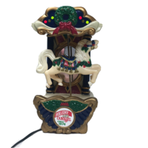 Vintage Mr. Christmas Animated Lighted Carousel Horse Ornament with AC Adapter - £19.48 GBP