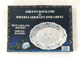 Johann Haviland Bavarian Germany Blue Garland 13 Inch Oval Serving Plate... - £20.62 GBP