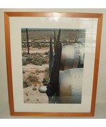 Framed B&amp;W photo US Military bomber airplane 4-engine Scott 1998 16 X 18... - $35.00