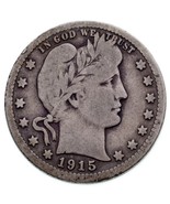 1915-S 25C Barber Quarter in VG Condition, Natural Color, Nice Detail fo... - $71.48 CAD