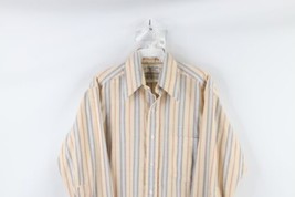Vtg 60s Lewis &amp; Thos Saltz Washington Mens Medium Rainbow Striped Button Shirt - £108.63 GBP