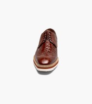 25725-221 Stacy Adams Alario Wingtip Oxford Croco Leather Shoes Cognac image 6