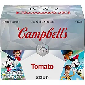 Campbell&#39;s Condensed Disney Tomato Soup, 10.75 oz Cans (4 pack) - $6.00